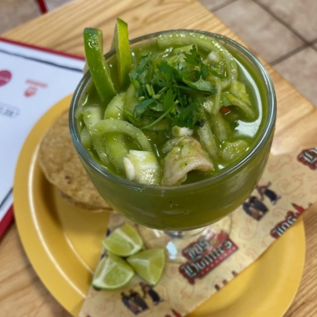 Aguachile/Jalapeno Shrimp.